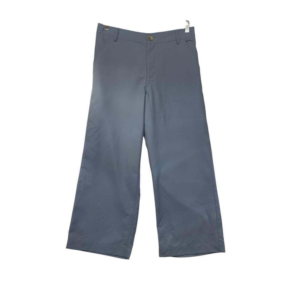 Wayre Jetsetter High Rise Wide Leg Pants Blue Grey Quiet Luxury‎ Work 10